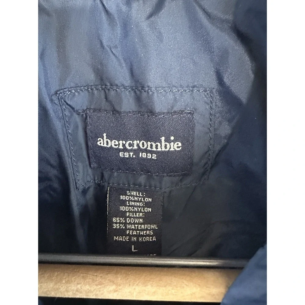 Abercrombie Kid's Hooded Down pufferJacket Warm Blue Large (see measurements)